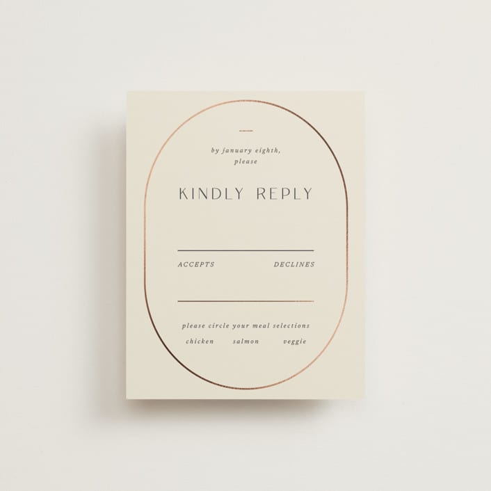 "Walnut" - RSVP Cards in Linen by Blustery August - Front