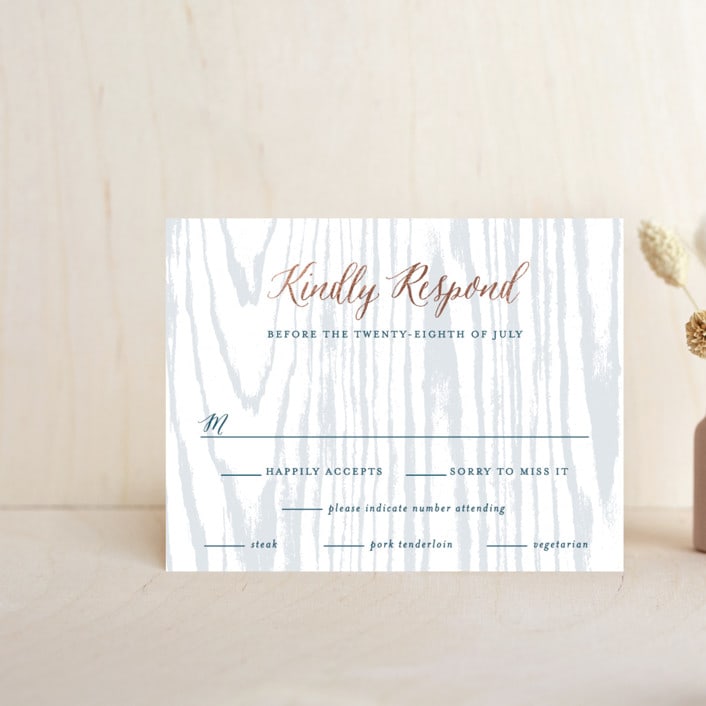 "Strands Of Lights" - RSVP Cards in Navy by Hooray Creative - Front