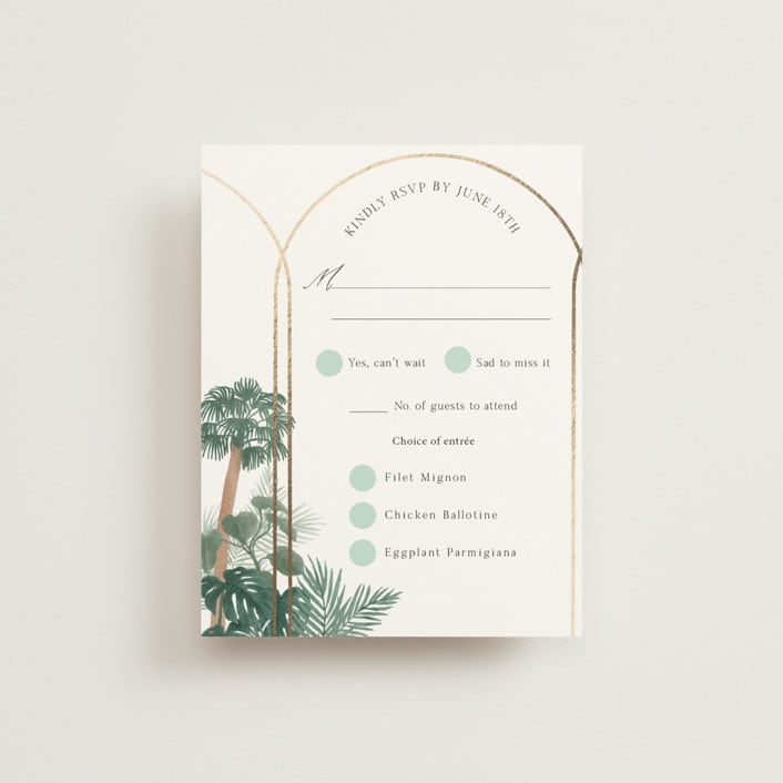 "The Greenhouse" - RSVP Cards in Seagreen by Elly - Front