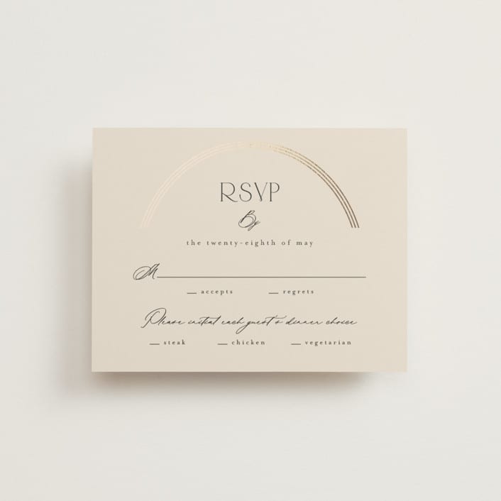 "Misha" - RSVP Cards in Latte by Kristie Kern - Front