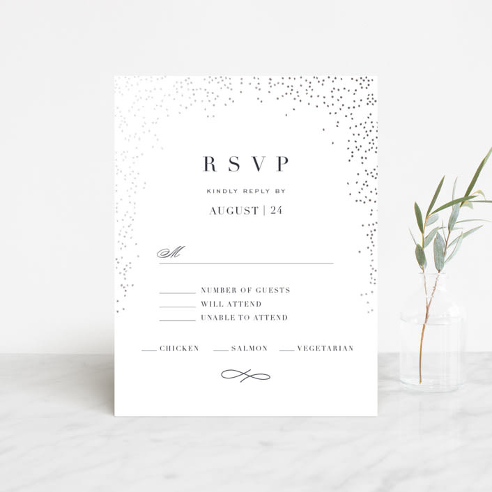 "Amazed" - RSVP Cards in Obsidian by Design Lotus - Front