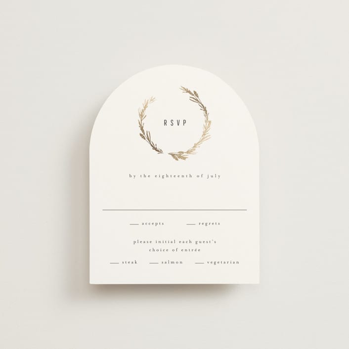 "Panache" - RSVP Cards in Onyx by Kristie Kern - Front