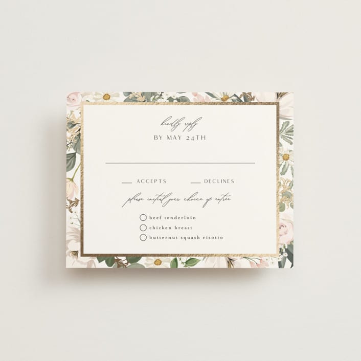 "Country Garden" - RSVP Cards in Verdant by Susan Moyal - Front