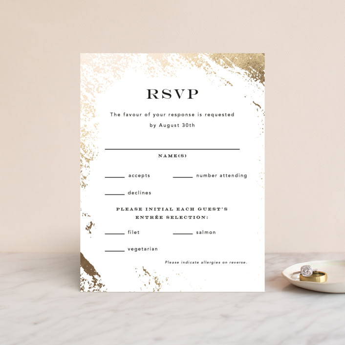 "Edgy Charm" - RSVP Cards in Ivory by Kimberly FitzSimons - Front