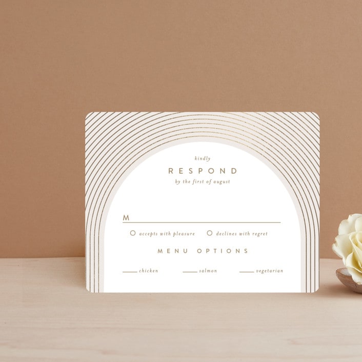 "Bloom" - RSVP Cards in Tea by Leah Bisch - Front