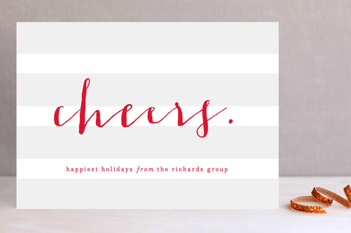 "Simply" - Retired Holiday Cards in Cherry by Lauren Chism - Front