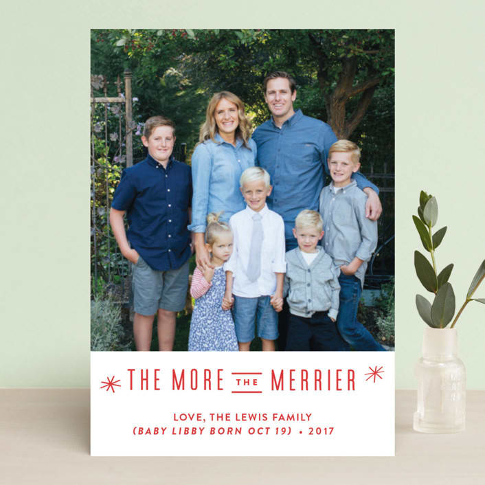 "The More, the Merrier" - Retired Holiday Cards in Snowflake by Carolyn MacLaren - Front