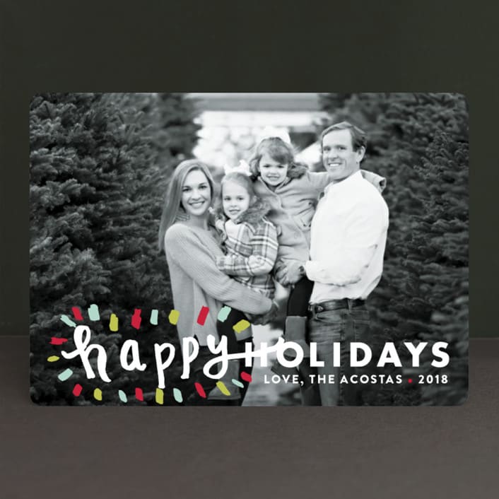 "Holiday Burst" - Retired Holiday Cards in Glacier by Abby Munn - Front
