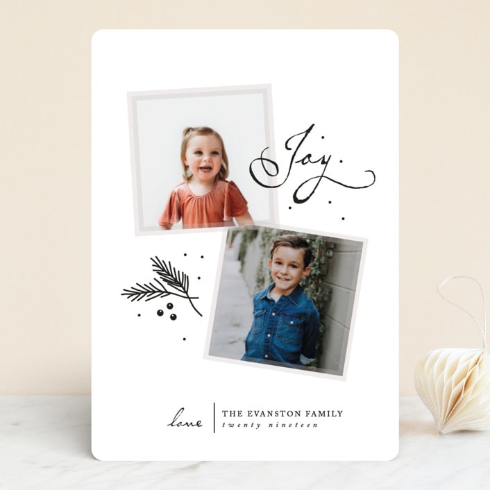 "So Few" - Retired Holiday Cards in Licorice by lena barakat - Front