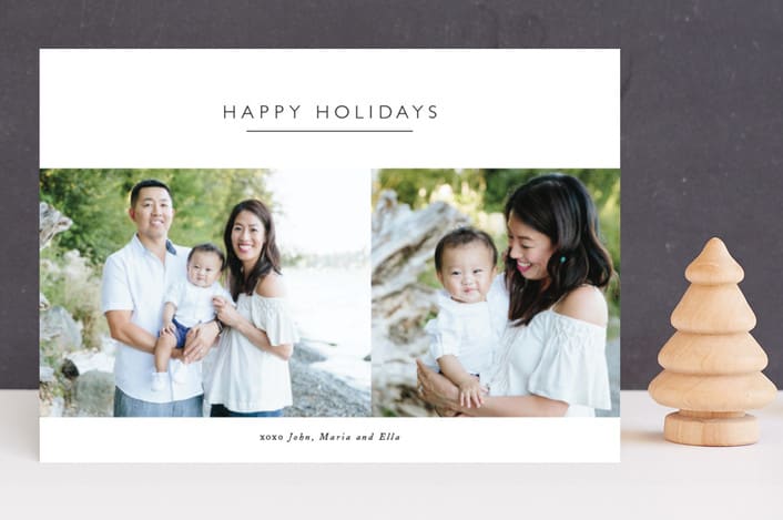 "Boxed Minimalist" - Retired Holiday Cards in Ink by Waldo Press - Front