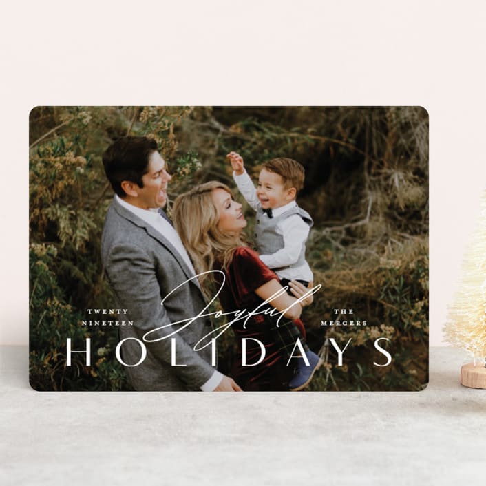 "Elevated Joy" - Retired Holiday Cards in Snow by Lauren Chism - Front
