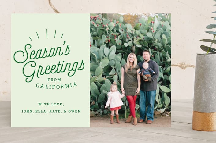 "Season's Greetings From.." - Retired Holiday Cards in Pine Grove by Half Pint Studio - Front