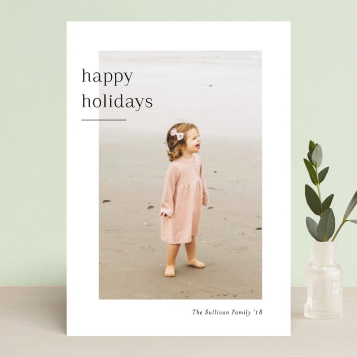 "Simply Edited" - Retired Holiday Cards in Coal by Carolyn MacLaren - Front