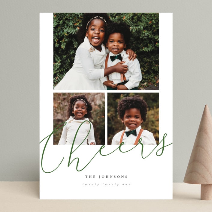 "simple script merry" - Retired Holiday Cards in Evergreen by Summer Winkelman - Front