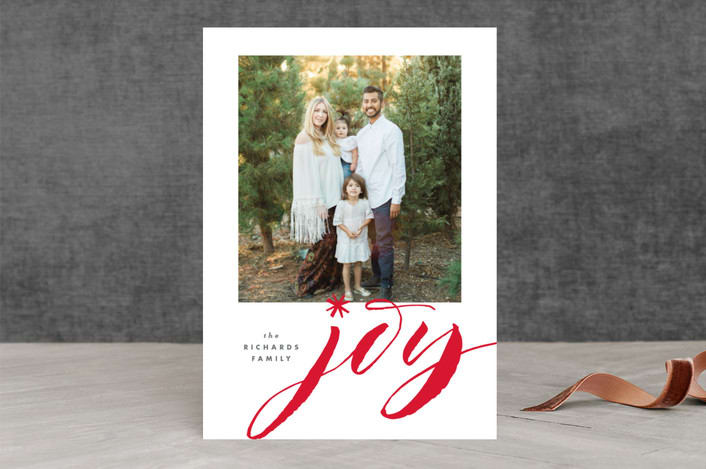 "Jumbo Joy" - Retired Holiday Cards in Ruby by Lauren Chism - Front