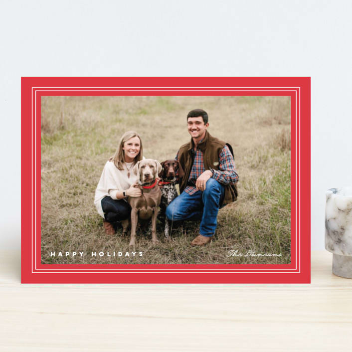 "A Little Vintage" - Retired Holiday Cards in Berry by Carolyn MacLaren - Front