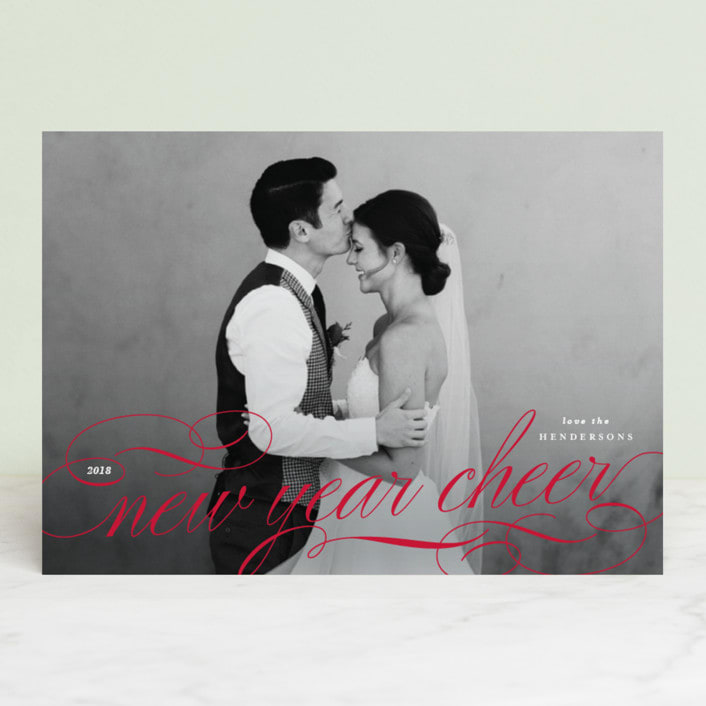 "Most Elegant" - Retired Holiday Cards in Ruby by Lauren Chism - Front