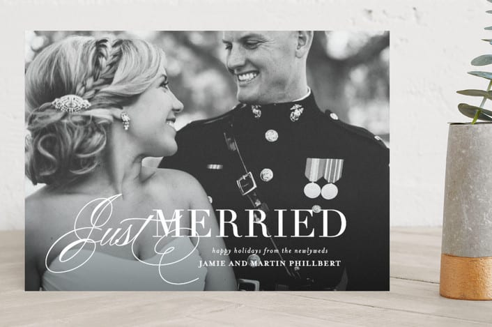 "Just Merried" - Retired Holiday Cards in Snow by Lauren Chism - Front