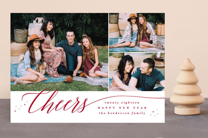 "Bliss" - Retired Holiday Cards in Brick by Lauren Chism - Front