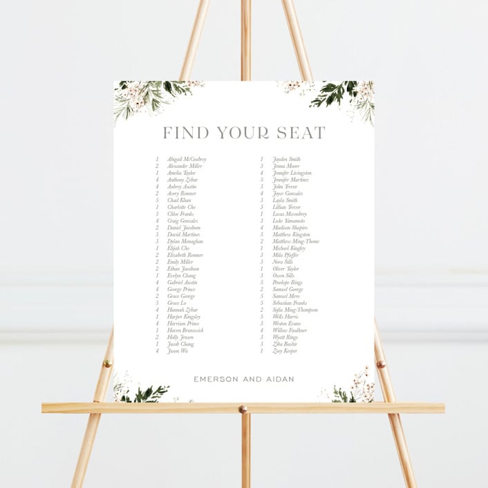 "Grace" - Seating Chart in Porcelain by Leah Bisch - Front