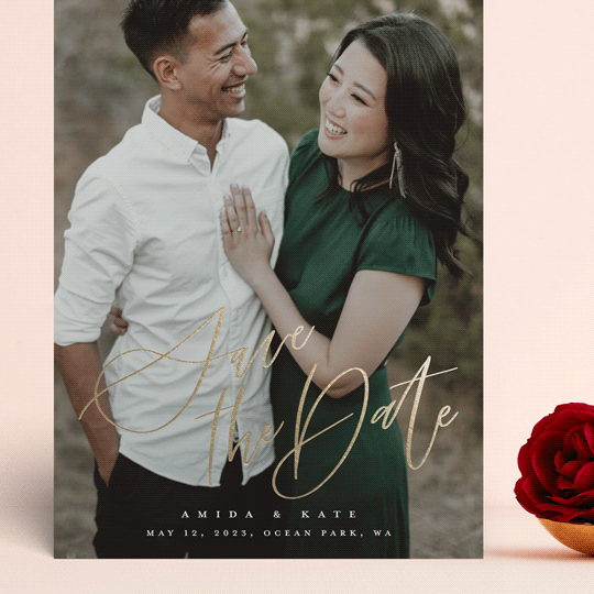 "Write our future" - Save the Dates in Cotton by Stacey Meacham - Front