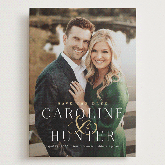 "Entwine" - Save the Dates in Pearl by Jennifer Postorino - Front