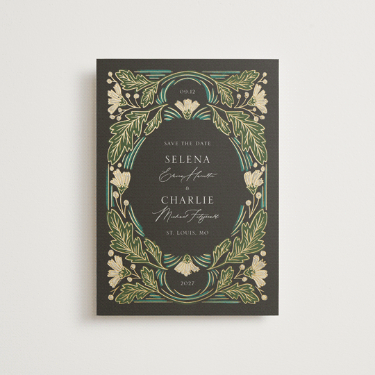 "Embellished" - Save the Dates in Lily by Jen Owens - Front