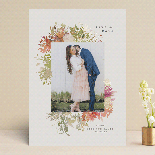 "Floral Bouquet" - Save the Dates in Spice by Lori Wemple - Front
