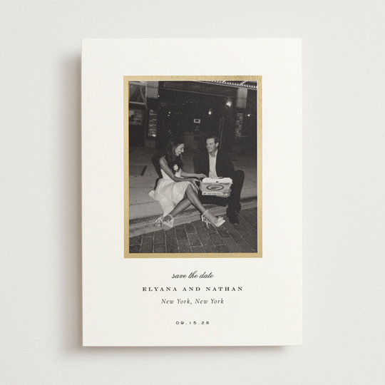 "classically yours" - Save the Dates in Pearl by Sara Hicks Malone - Front