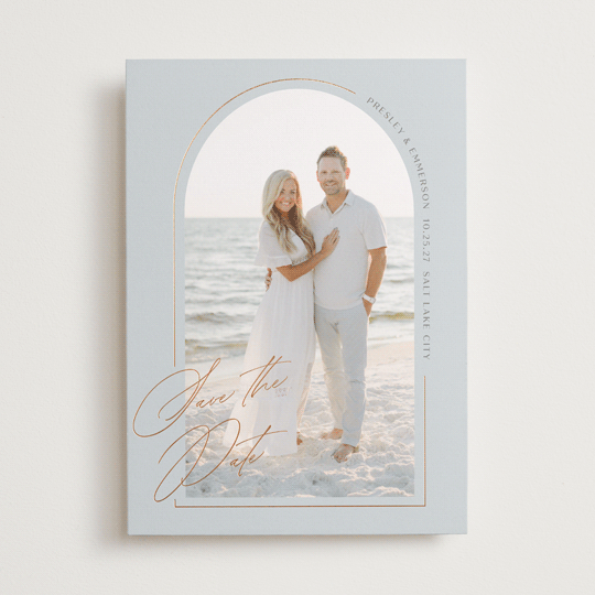 "subtle shimmer" - Save the Dates in Sea Glass by Susan Zinader - Front