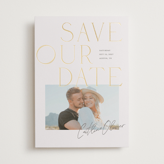 "Styled" - Save the Dates in Champagne by Summer Winkelman - Front
