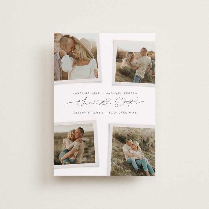 "Gallery Collection" - Save the Dates in Eggshell by Michelle Taylor - Front