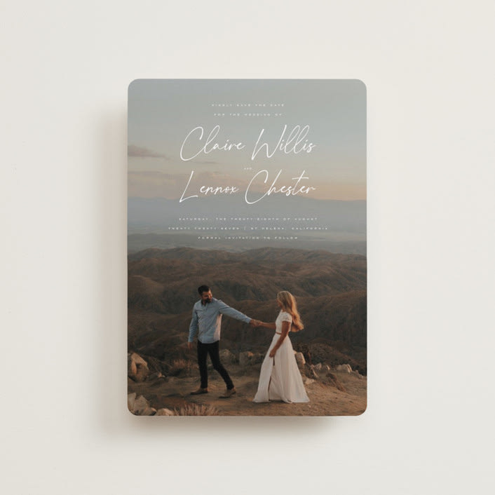 "Full Photo" - Save the Dates in Chiffon by Orasie - Front