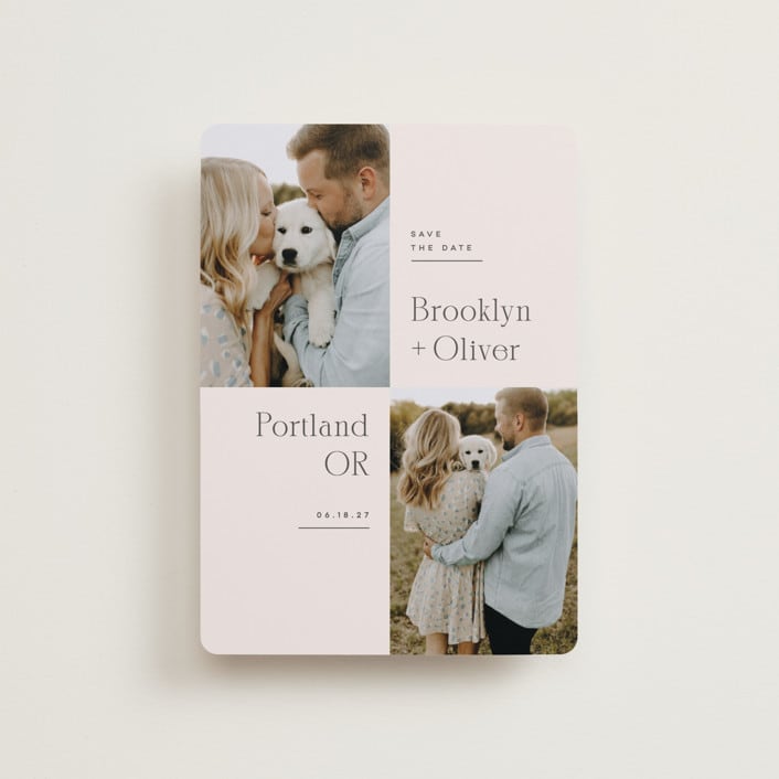 "Portland" - Save the Dates in Latte by Kristie Kern - Front
