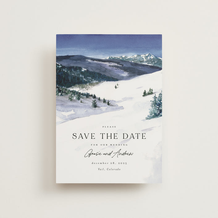"winter mountains" - Save the Dates in Snow by Anastasia Makarova - Front