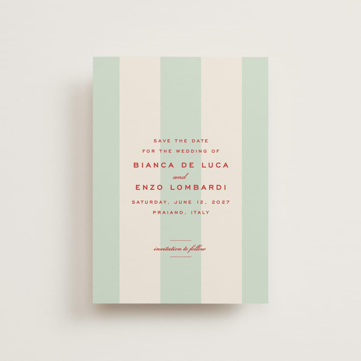 "Campania" - Save the Dates in Fresca by Megan Davis - Front