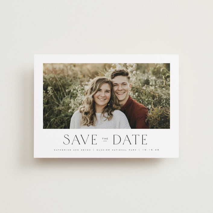 "Glacier" - Save the Dates in Ink by Wildfield Paper Co - Front