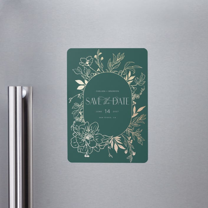 "Chelsea" - Save the Dates in Emerald by Vera Lim - Front