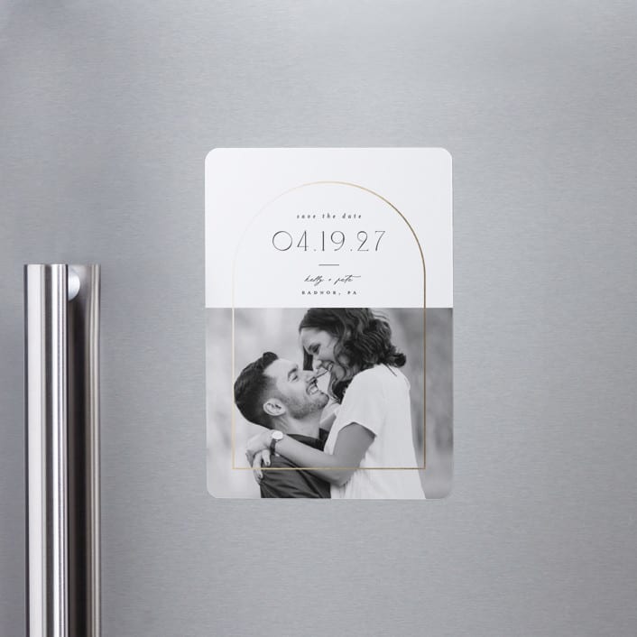"Inverse" - Save the Dates in Cotton by Everett Paper Goods - Front