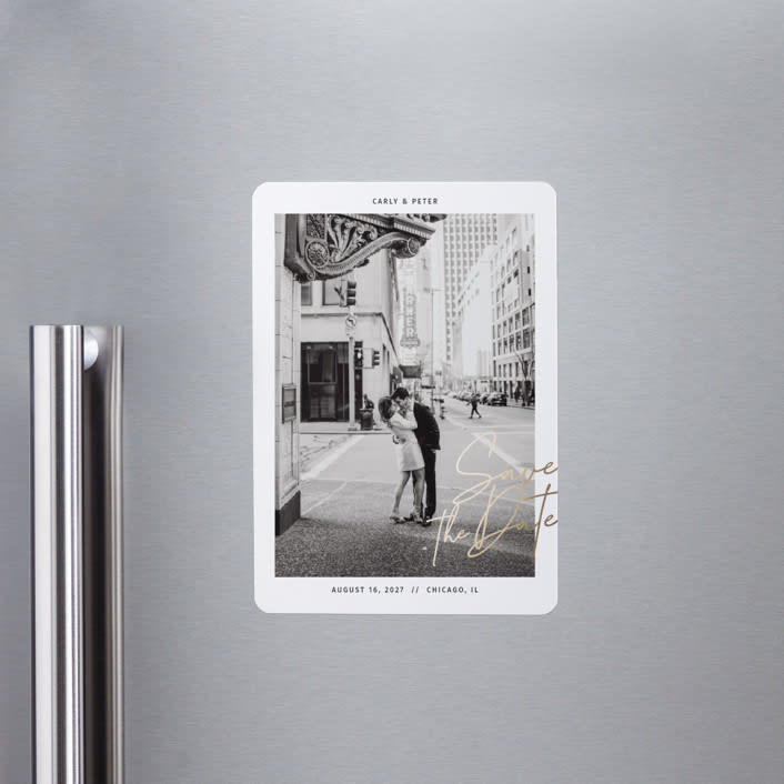 "metro" - Save the Dates in Midnight by Inkblot Design - Front
