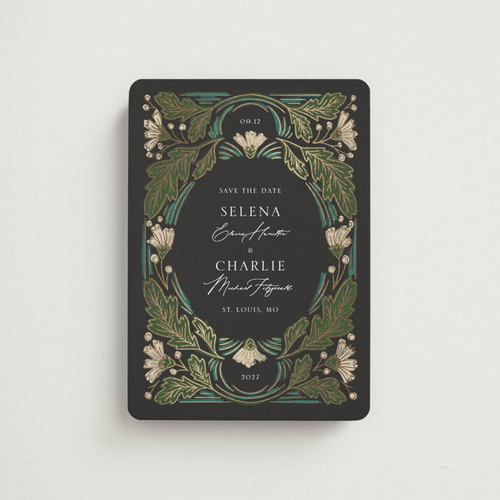 "Embellished" - Save the Dates in Lily by Jen Owens - Front