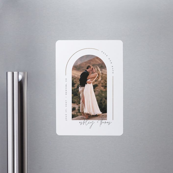"Arch" - Save the Dates in Silk by Kelly Schmidt - Front
