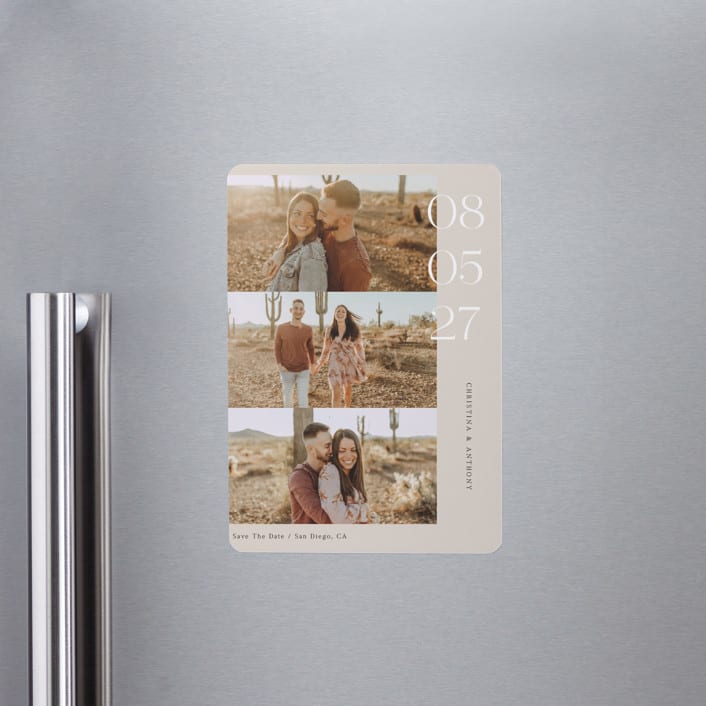 "Cinematic Love" - Save the Dates in Sand by Elly - Front