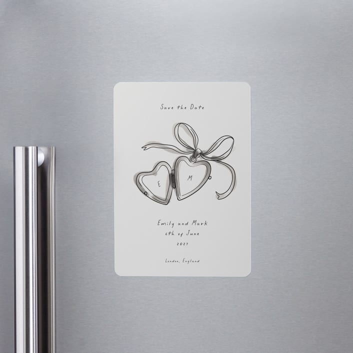 "Heart Shaped Locket" - Save the Dates in Ink Wash by Ani Somi - Front