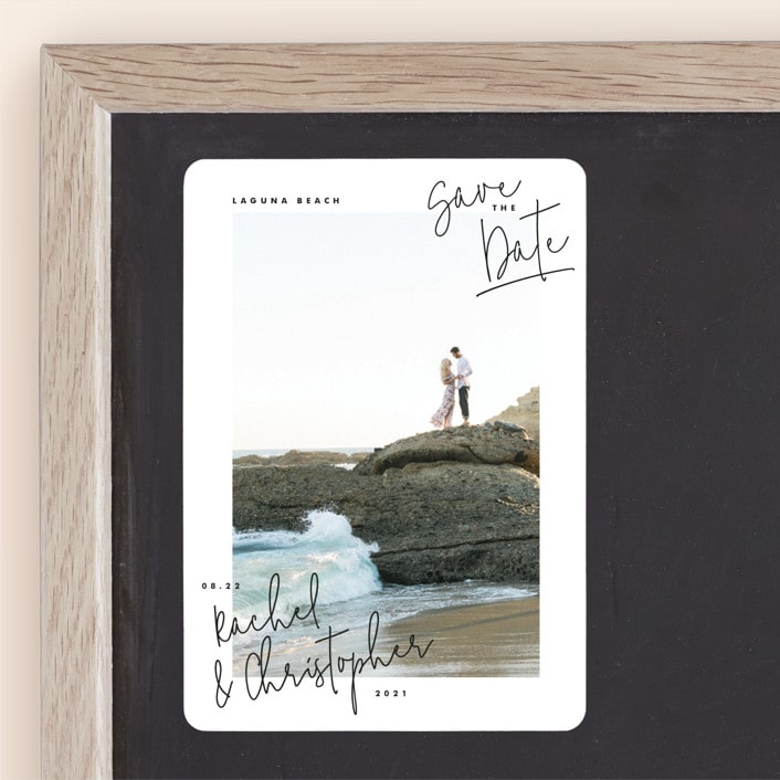 "hand-written" - Save the Dates in Ebony by Lindsay Stetson Thompson - Front