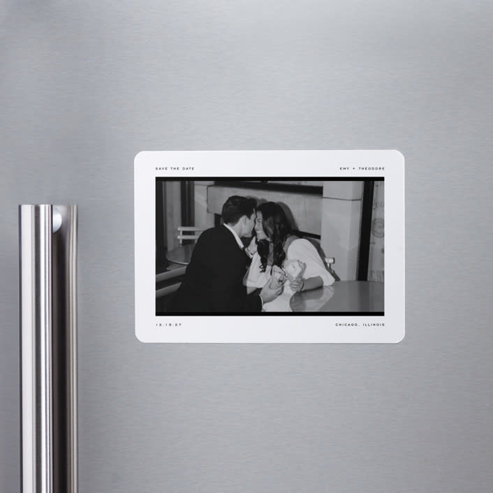 "Photosnap" - Save the Dates in Onyx by Pixel and Hank - Front