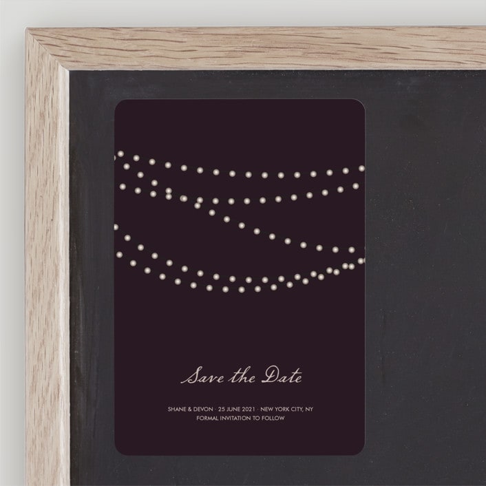 "Midnight Vineyard" - Save the Dates in Eggplant by Design Lotus - Front