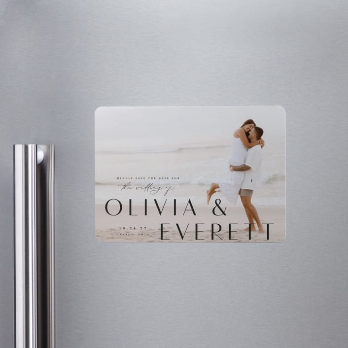 "Modern Classic Names" - Save the Dates in Onyx by Emily Betts - Front