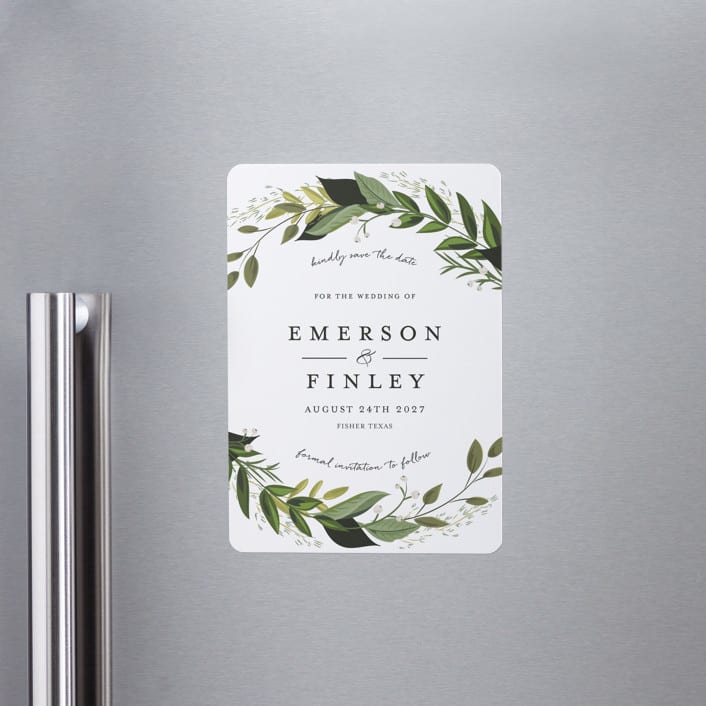 "Vines of Green" - Save the Dates in Fern by Susan Moyal - Front