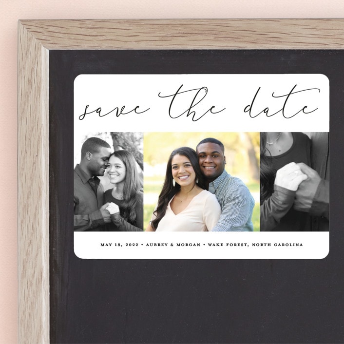 "Etched in love" - Save the Dates in Cloud by Stacey Meacham - Front